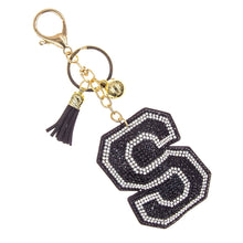 Load image into Gallery viewer, S Black Keychain Bag Charm
