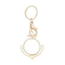 Load image into Gallery viewer, Gold Anchor Magnifying Glass Keychain
