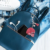 Red Football Helmet Keychain Bag Charm