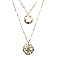 Load image into Gallery viewer, Gold Puzzle Cutout Layered Necklaces
