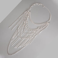 Load image into Gallery viewer, Silver Vintage Fringe Chain Necklace
