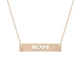 Gold Cutout HOPE Plate Necklace