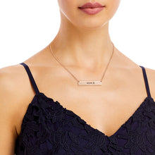 Load image into Gallery viewer, Rose Gold Ribbon HOPE Plate Necklace
