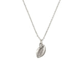 Matte Silver Football Necklace