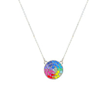Load image into Gallery viewer, Rainbow Circle Gold Chain Necklace
