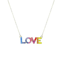 Load image into Gallery viewer, Rainbow Love Gold Chain Necklace

