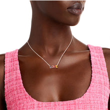 Load image into Gallery viewer, Rainbow Love Silver Chain Necklace
