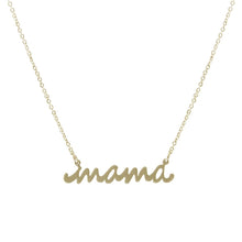 Load image into Gallery viewer, Gold Script Mama Pendant Necklace
