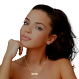 Gold Evil Eye Plate Necklace