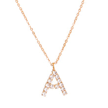 Load image into Gallery viewer, Gold A Initial Necklace
