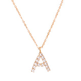 Gold A Initial Necklace