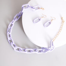 Cargar imagen en el visor de la galería, Lavender Rubber Coated Chain Necklace
