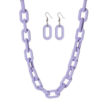 Cargar imagen en el visor de la galería, Lavender Rubber Coated Chain Necklace
