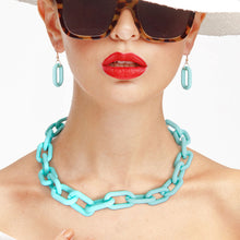 Load image into Gallery viewer, Mint Rubber Coated Chain Necklace
