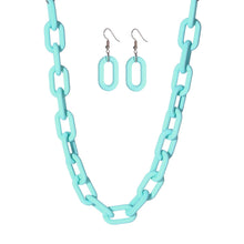 Load image into Gallery viewer, Mint Rubber Coated Chain Necklace
