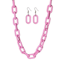 Load image into Gallery viewer, Pink Rubber Coated Chain Necklace

