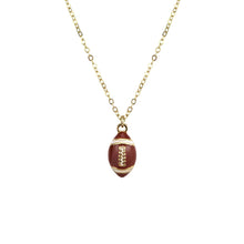Load image into Gallery viewer, Brown Football Necklace
