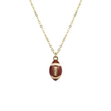 Brown Football Necklace