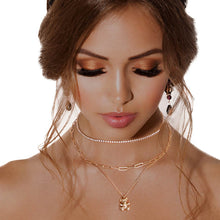 Load image into Gallery viewer, Gold 3 Pcs Teddy Bear Necklace
