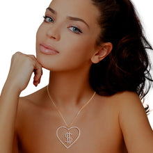 Load image into Gallery viewer, Gold Dollar Sign Heart Necklace
