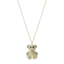Load image into Gallery viewer, Gold Pave Teddy Bear Necklace
