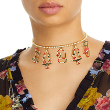 Load image into Gallery viewer, Red Green Xmas Charm Choker
