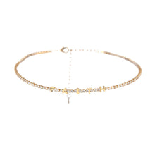Load image into Gallery viewer, Gold CZ Faith Tennis Choker

