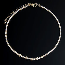 Load image into Gallery viewer, Gold CZ Faith Tennis Choker
