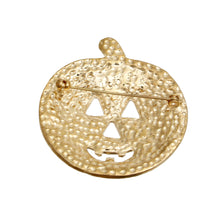 Load image into Gallery viewer, Orange Jack O Lantern Brooch
