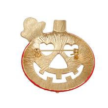 Load image into Gallery viewer, Jack O Lantern Ghost Brooch
