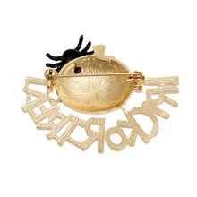 Load image into Gallery viewer, Trick or Treat Pumpkin Brooch
