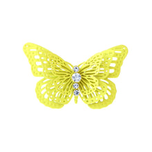 Load image into Gallery viewer, Yellow 3D Butterfly Brooch

