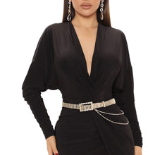 Load image into Gallery viewer, Gold Stone Drape Buckle Belt
