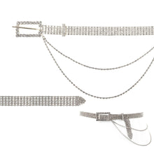 Load image into Gallery viewer, Silver Stone Drape Buckle Belt
