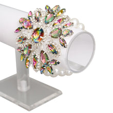 Load image into Gallery viewer, Radiant Pink Green White Pearl Bracelet

