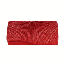 Cargar imagen en el visor de la galería, Clutch Red Ruched Evening Bag for Women
