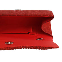 Cargar imagen en el visor de la galería, Clutch Red Ruched Evening Bag for Women
