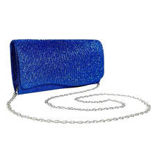 Cargar imagen en el visor de la galería, Clutch Blue Ruched Evening Bag for Women
