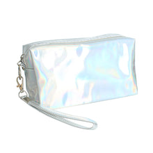 Load image into Gallery viewer, Silver Iridescent Rectangle Pouch
