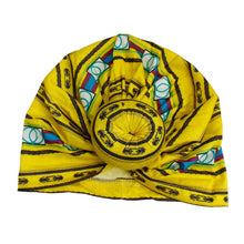 Cargar imagen en el visor de la galería, Yellow Infinity Ring Donut Knot Turban
