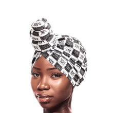 Load image into Gallery viewer, White MK Tall Twist Knot Turban
