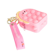 Load image into Gallery viewer, Pink Dino Bubble Pop Keychain
