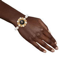 Load image into Gallery viewer, Cream Pearl Studded Infinity Bracelet
