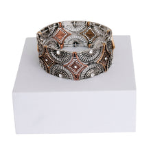 Load image into Gallery viewer, Mixed Metal Round Filigree Bracelet

