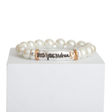 Load image into Gallery viewer, Pearl Silver Love You Mama Bracelet

