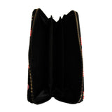 Black Apple Designer Woven Wallet