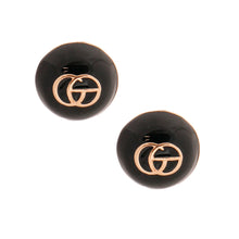 Load image into Gallery viewer, Black and Gold Dome GG Studs
