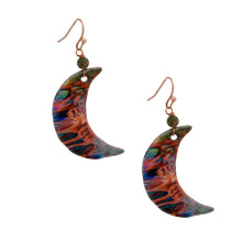 Load image into Gallery viewer, Rose Gold Painted Moon Earrings
