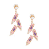 Pink Crayons Pearl Earrings