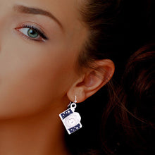 Load image into Gallery viewer, Silver Camera Earrings
